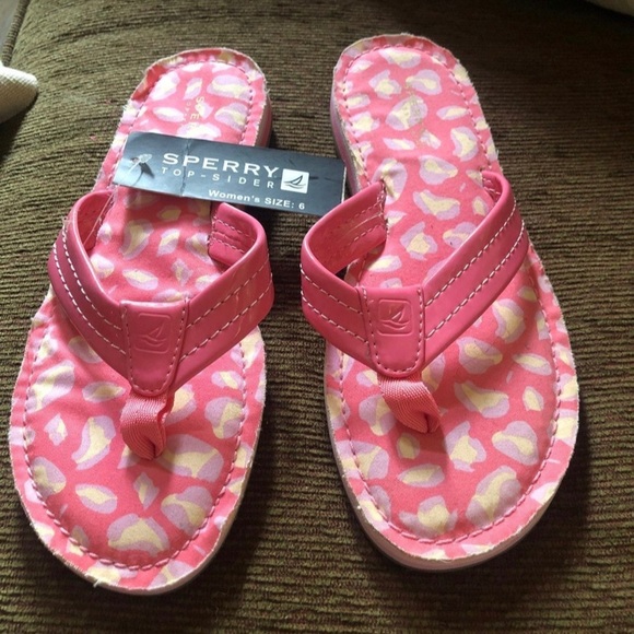 🏝 Sperry Super cute NEW flip flops sz 6 - Picture 2 of 2